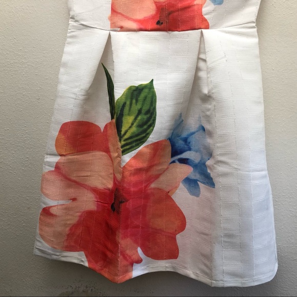 Christian Siriano Women's Size M Sleeveless Bold Floral Print Mini Summer Dress - Picture 5 of 9